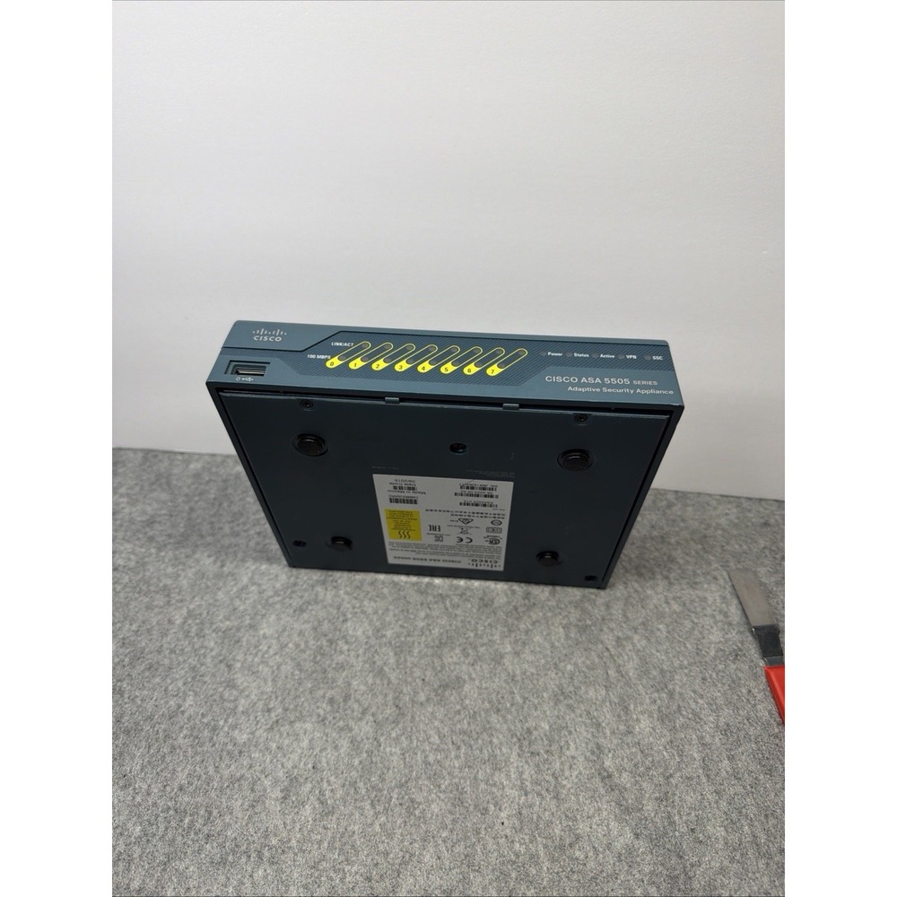 Cisco ASA 5505 Series ASA5505 V08 Adaptive Security Appliance - No Power Adapter